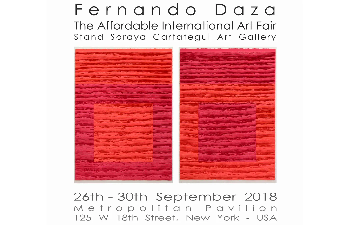 Fernando Daza Visual Artist - evento 2018 estampa rojo
