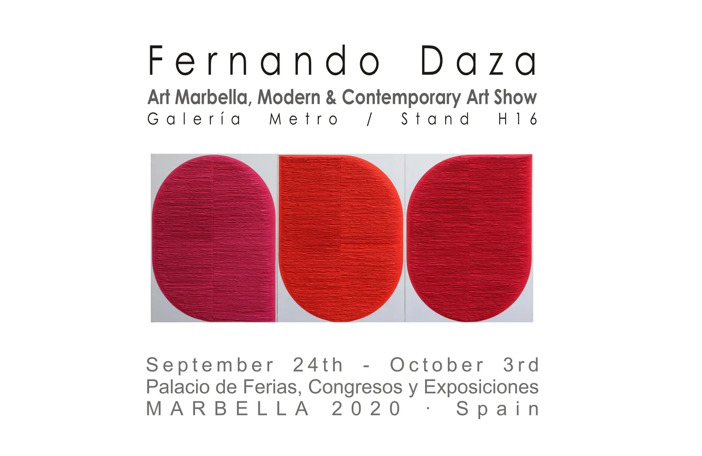 Fernando Daza Visual Artist - evento 2020 artmarbella