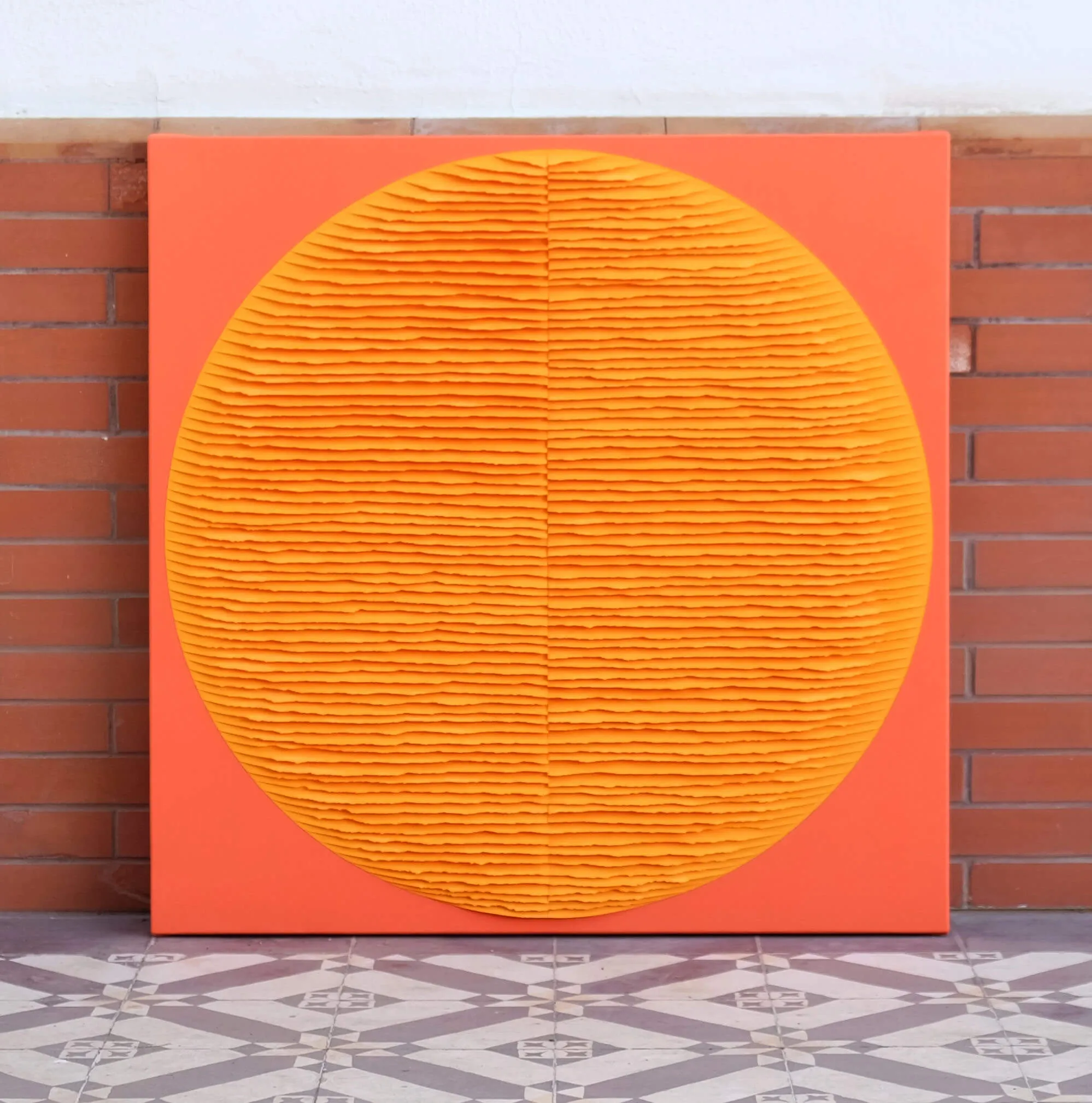 Fernando Daza Visual Artist - Círculo naranja sobre naranja