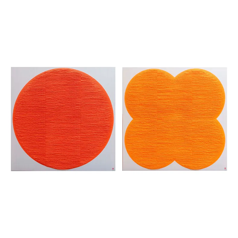 Fernando Daza Visual Artist - Círculo y flor naranjas